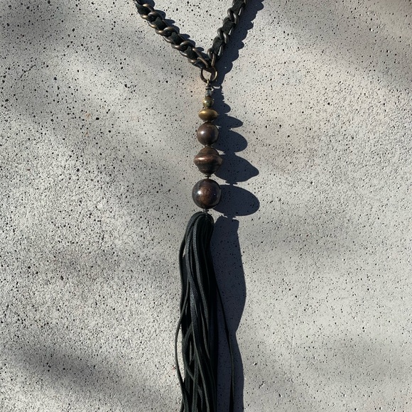 Annie Costello Brown Tassel Necklace - Picture 2 of 6